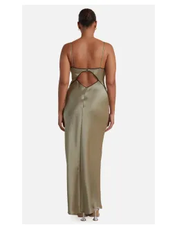 Bec And Bridge Hazel Maxi Dress In Olive Size 8 for rent on The Volte - image 2