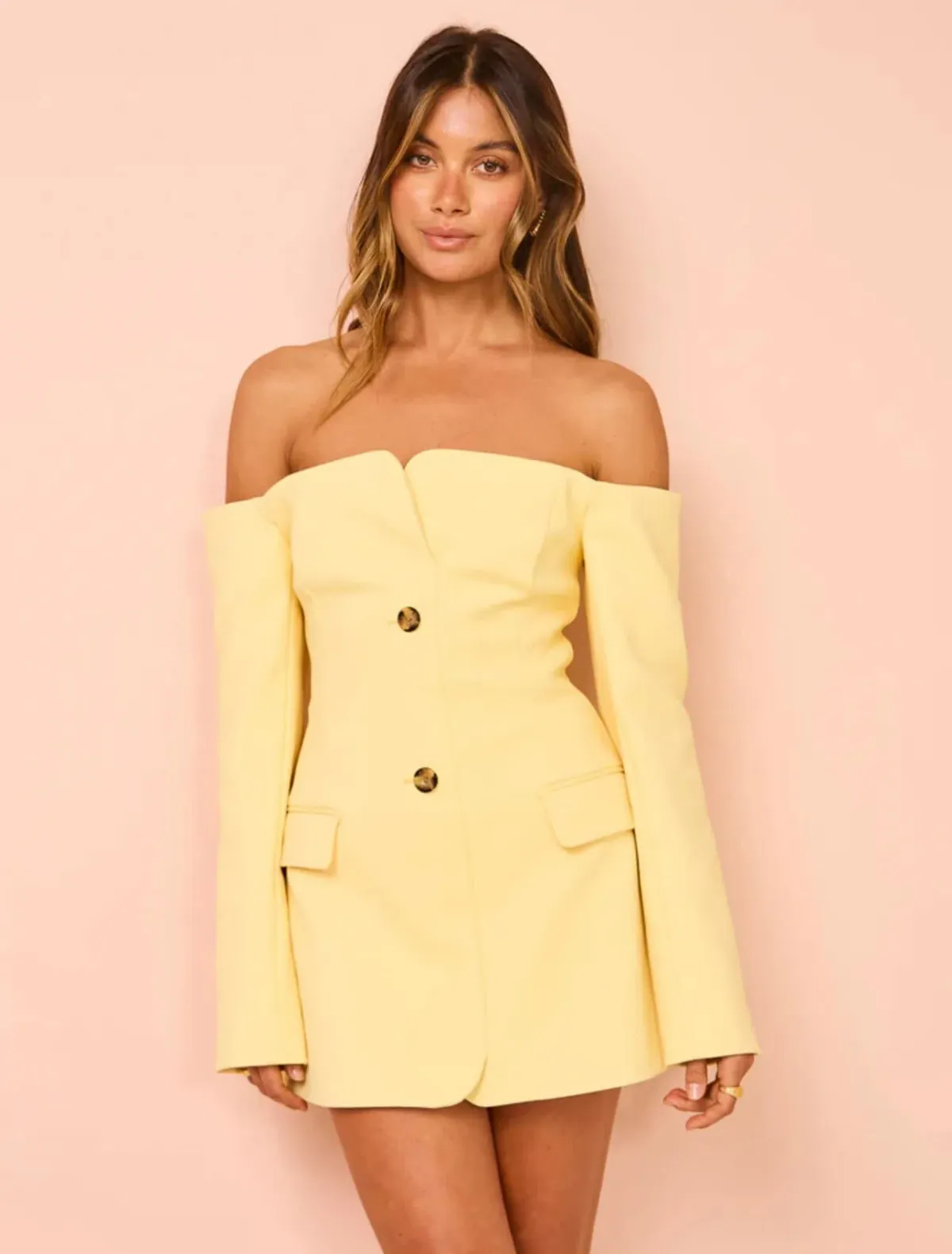 Sir the Label Sandrine Tailored Mini Dress Limone Size 1 / AU 8 - Image 2
