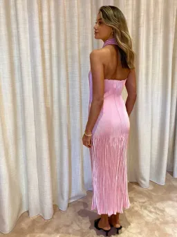 L'idee Soiree Halter Dress Pink Size Pink Size 6 for rent on The Volte - image 2