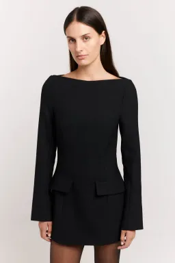 Henne Patrizia Mini Dress Black Size 12 for rent on The Volte - image 4