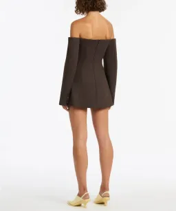 Sir The Label Sandrine Tailored Mini Dress Chocolate Size 1/Au 8 for rent on The Volte - image 3