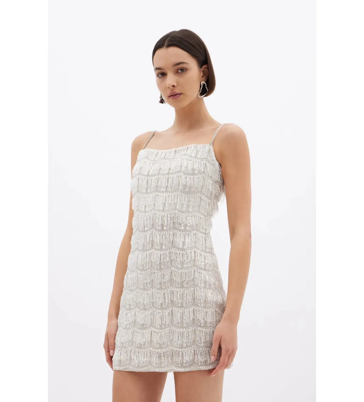Rachel Gilbert Sadie Mini Dress in Ivory Size 1/AU8 - Image 3