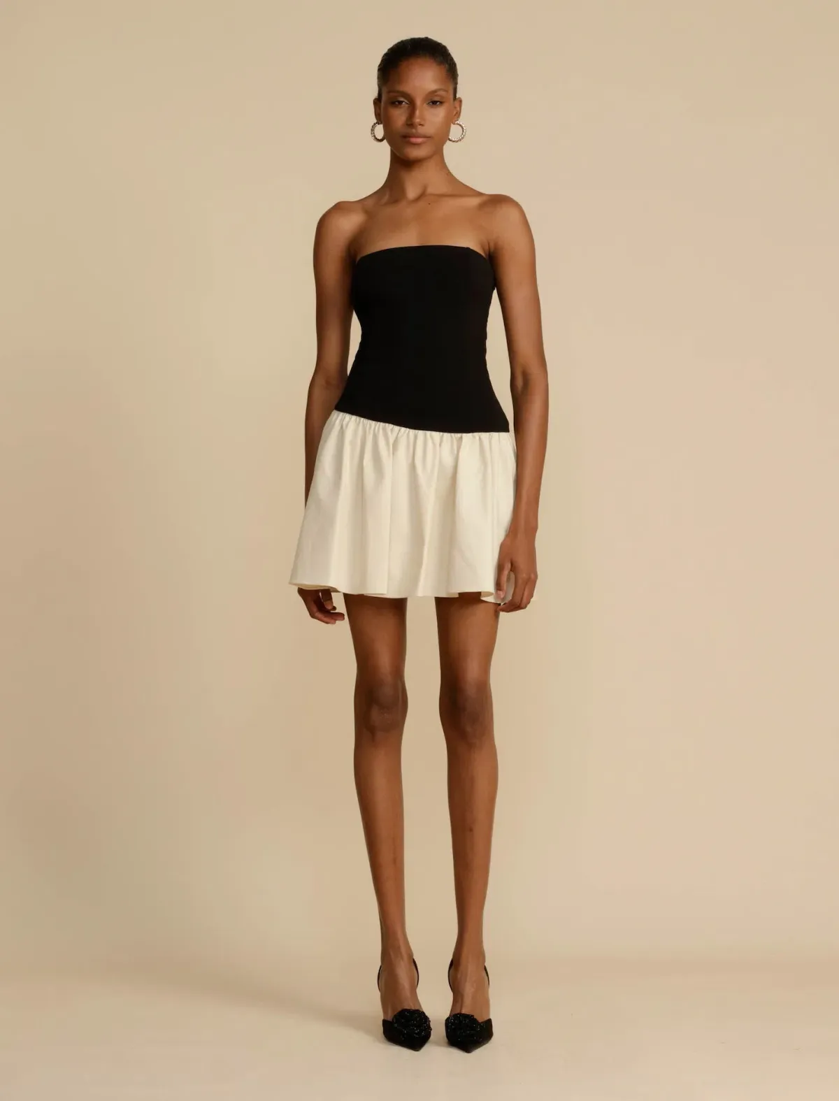 Arcina Ori Celine Mini Dress Black/White Size XS / AU 6 - Image 1