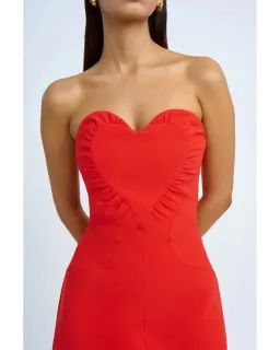 By Johnny Seraphina Dress Scarlet Red Size AU 6 for rent on The Volte - image 2