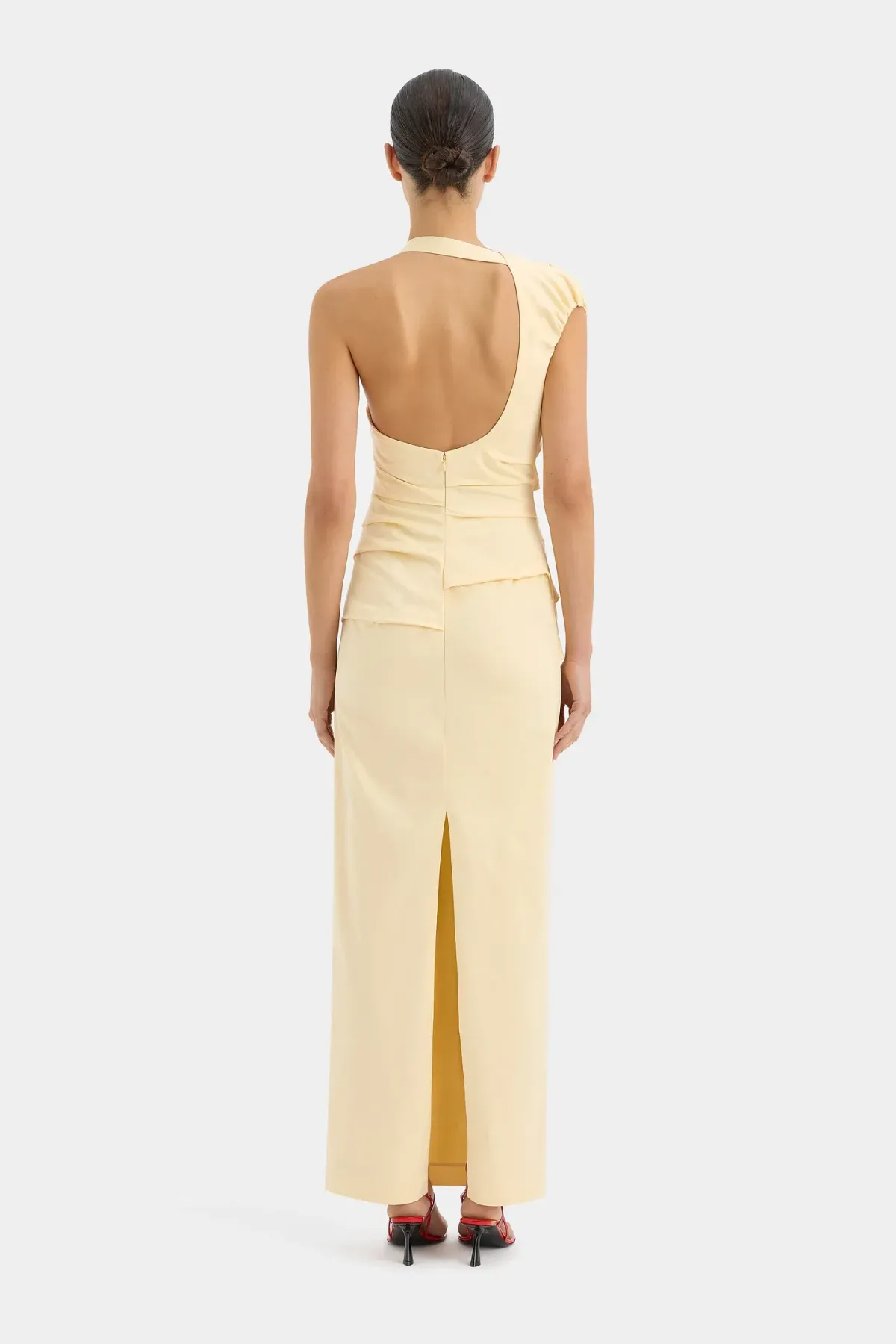Sir The Label Giacomo Gathered Gown Butter Yellow Size 4/ AU 14 - Image 5