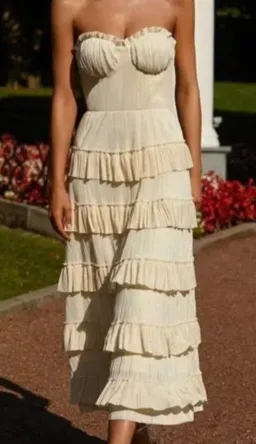 Alamour The Label Jacqueline Dress Eggnog Hue Size S / AU 8  for rent on The Volte - image 1