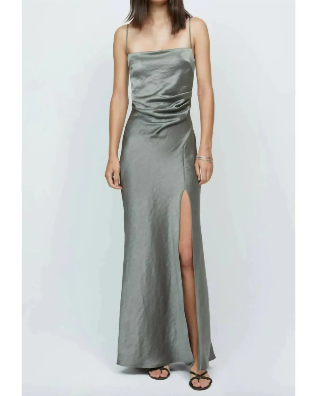 Bec & Bridge Nadia Maxi Dress Dark Olive Size AU 8 - Image 1