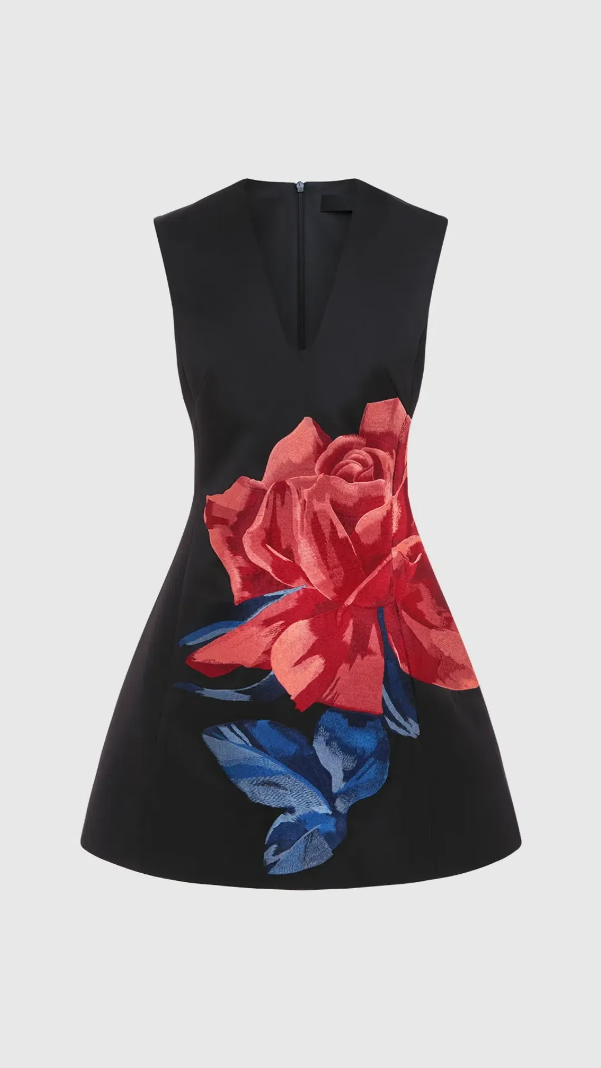 Leo Lin   Briana V Neck Mini Dress in Rose Print   Size 8 - Image 1