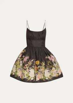 Zimmermann Natura Ruched Mini Dress Black Size 1/ Au 10 for rent on The Volte - image 3