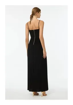 Manning Cartell Double Time Pleat Maxi Dress Black Size 10 for rent on The Volte - image 3