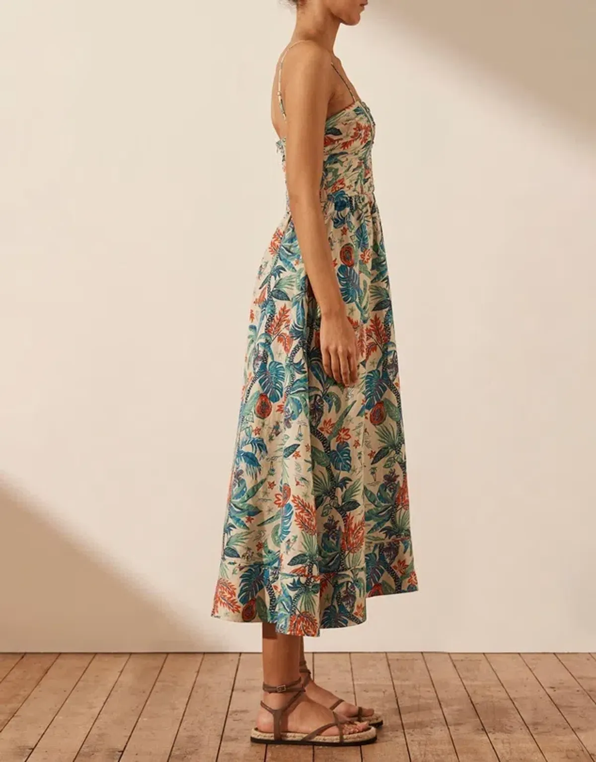 Shona Joy Mahalo Ruched Panel Midi Dress; size 12 - Image 3