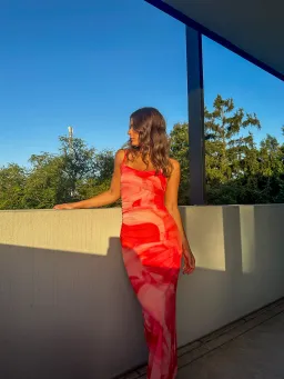 Kookai Haven Maxi Dress Strawberry Size AU 6 for rent on The Volte - image 3