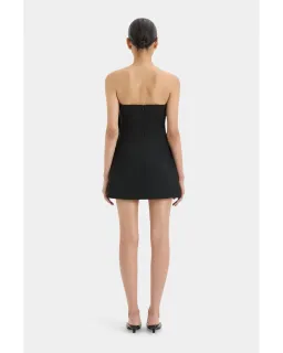 Sir The Label Leonardo Pleated Mini Dress in Black Size 0 / AU 8 for rent on The Volte - image 3