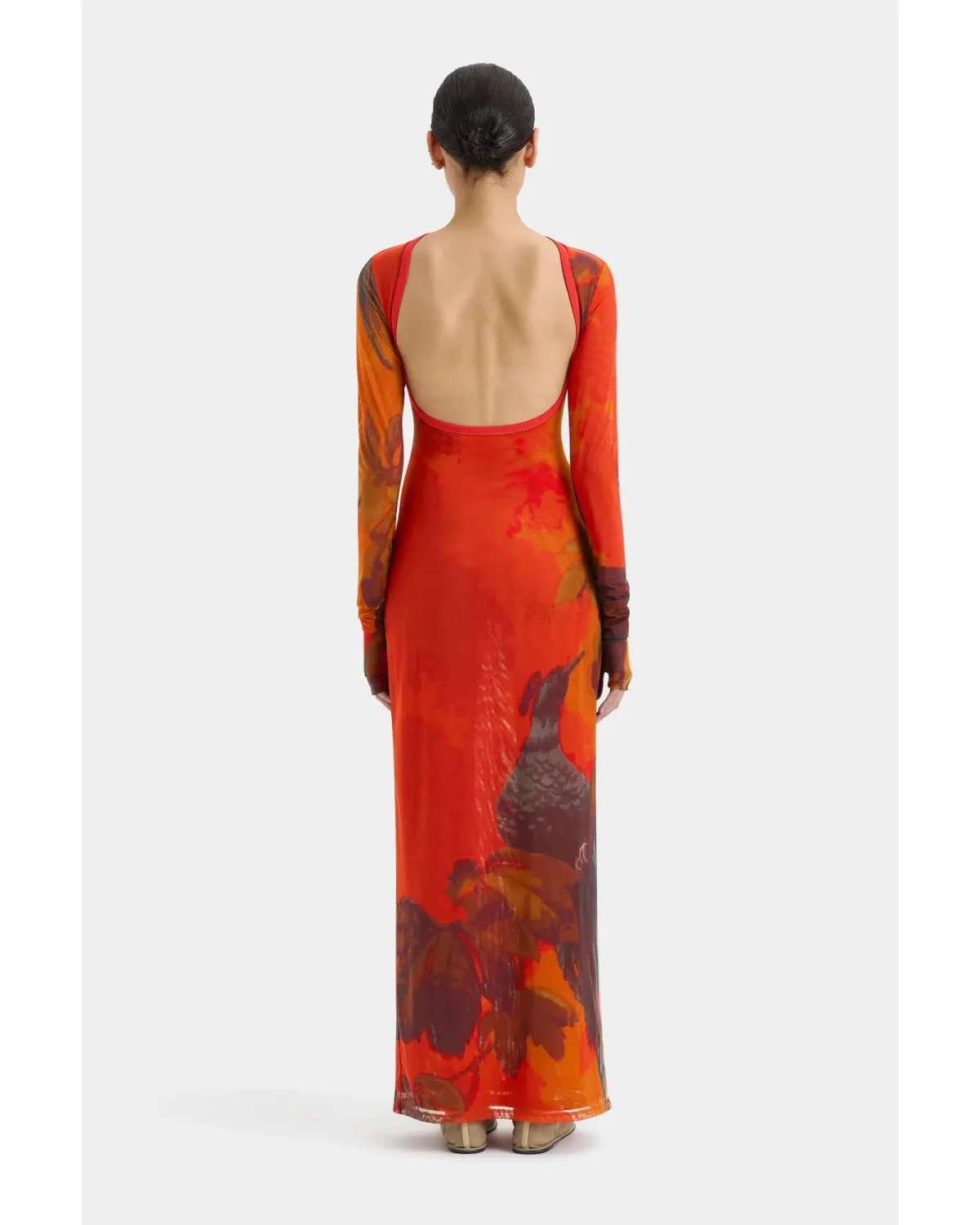 Sir The Label Libertine Cut Out Midi Dress Wren Print Size 1 / AU 8 - Image 5