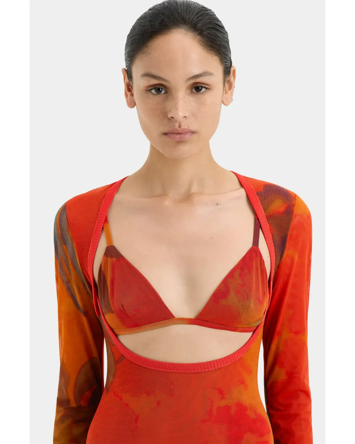 Sir The Label Libertine Cut Out Midi Dress Wren Print Size 1 / AU 8 - Image 2