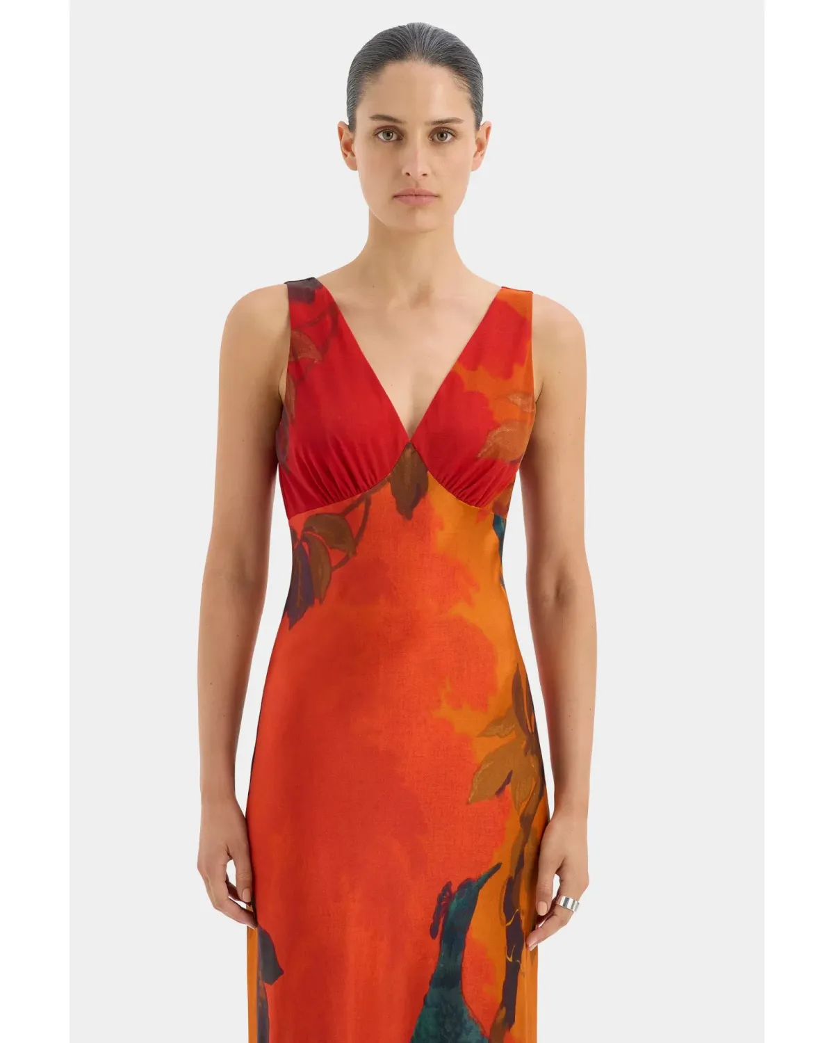 Sir The Label Lush V Neck Slip Dress Wren Print Size 0 / AU 6 - Image 2