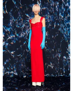 Solace London Calluna Maxi Dress in Red Size AU 4 for rent on The Volte - image 1