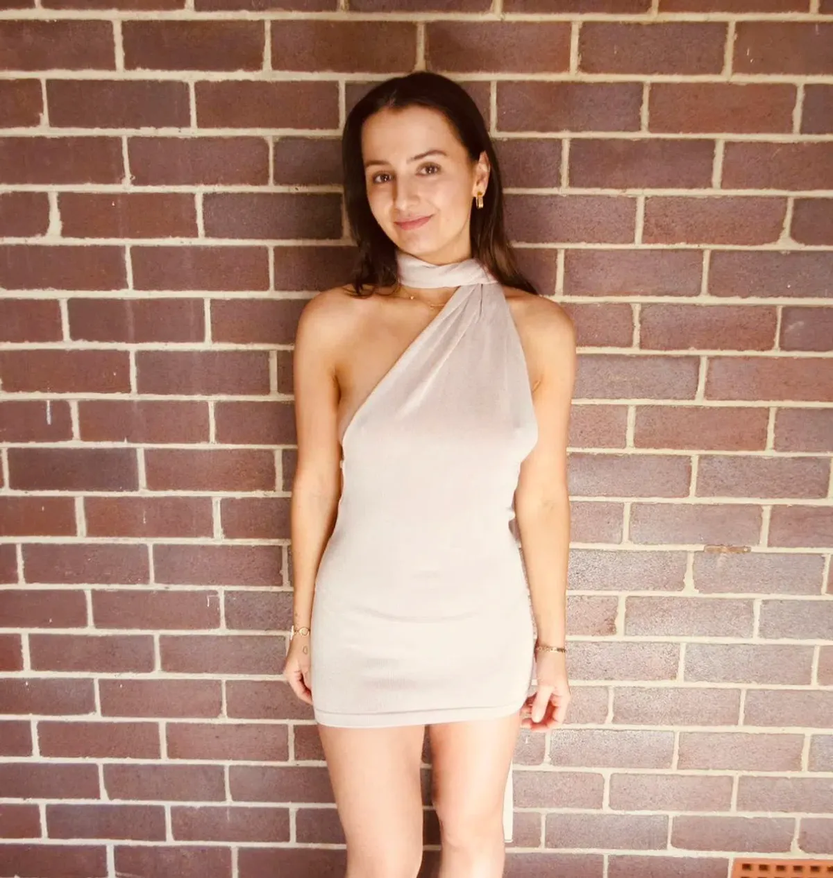Aya Muse Bari Mini Dress Cream Size XS / AU 6 - Image 1