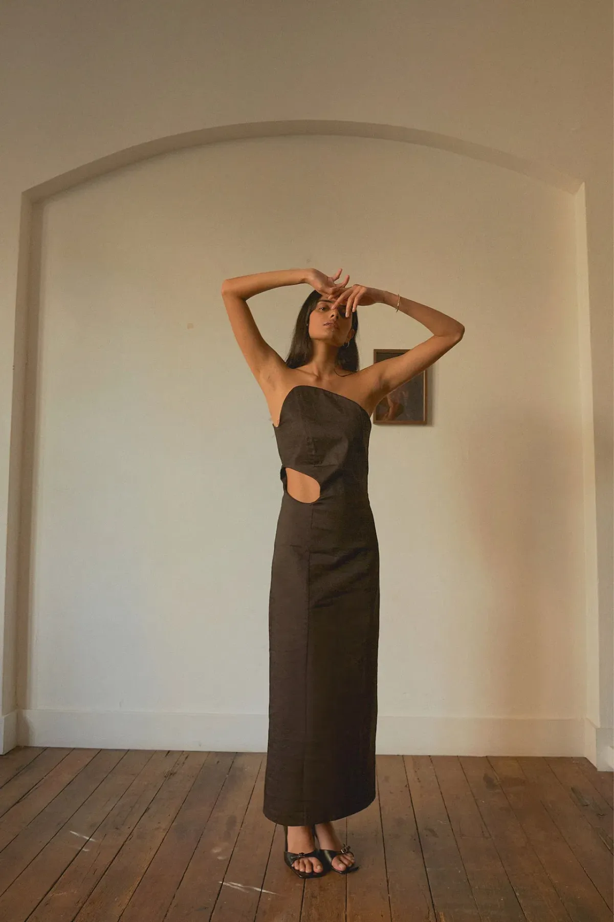 Elaine Hersby Pippa Midi Dress Black Size L / AU 12 - Image 3