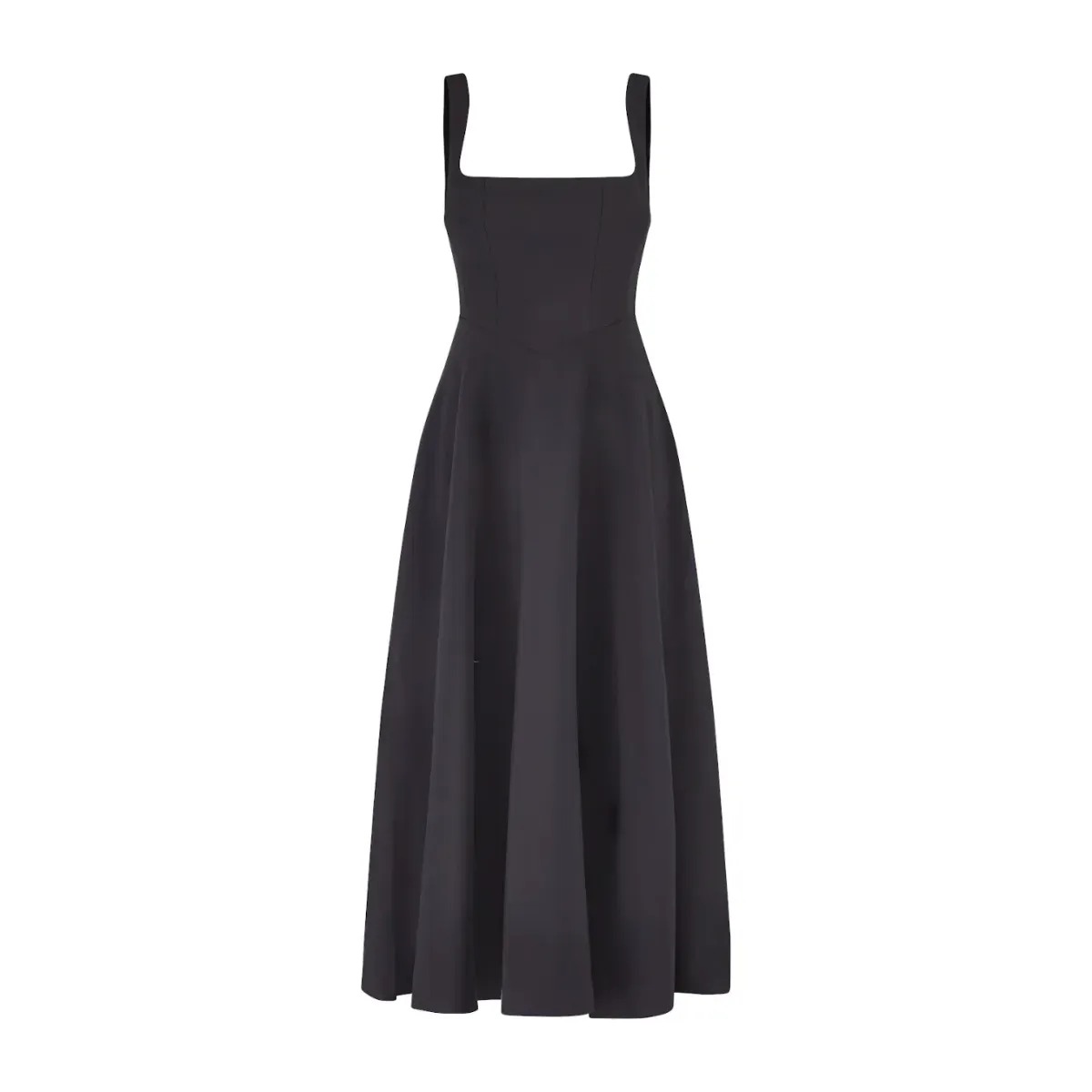 Odd Muse The Ultimate Muse High Waist Square Neck Midi Dress Black Size L / AU 12 - Image 8