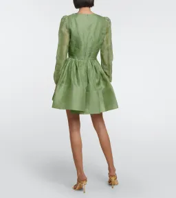 Zimmermann Lyrical Cross Over Mini Dress Fern Green  for rent on The Volte - image 3