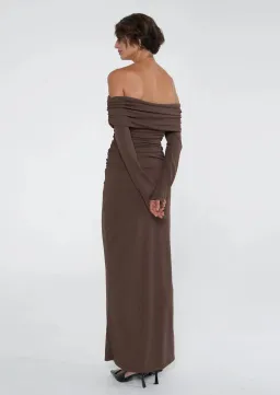 Benni Lorena Maxi Dress in Ash Brown Size 12 for rent on The Volte - image 3