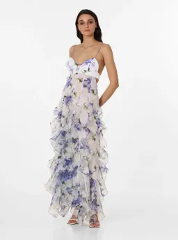 Menti Santorini Iris Flower Maxi Dress Floral Size S / AU 8  for rent on The Volte - image 1
