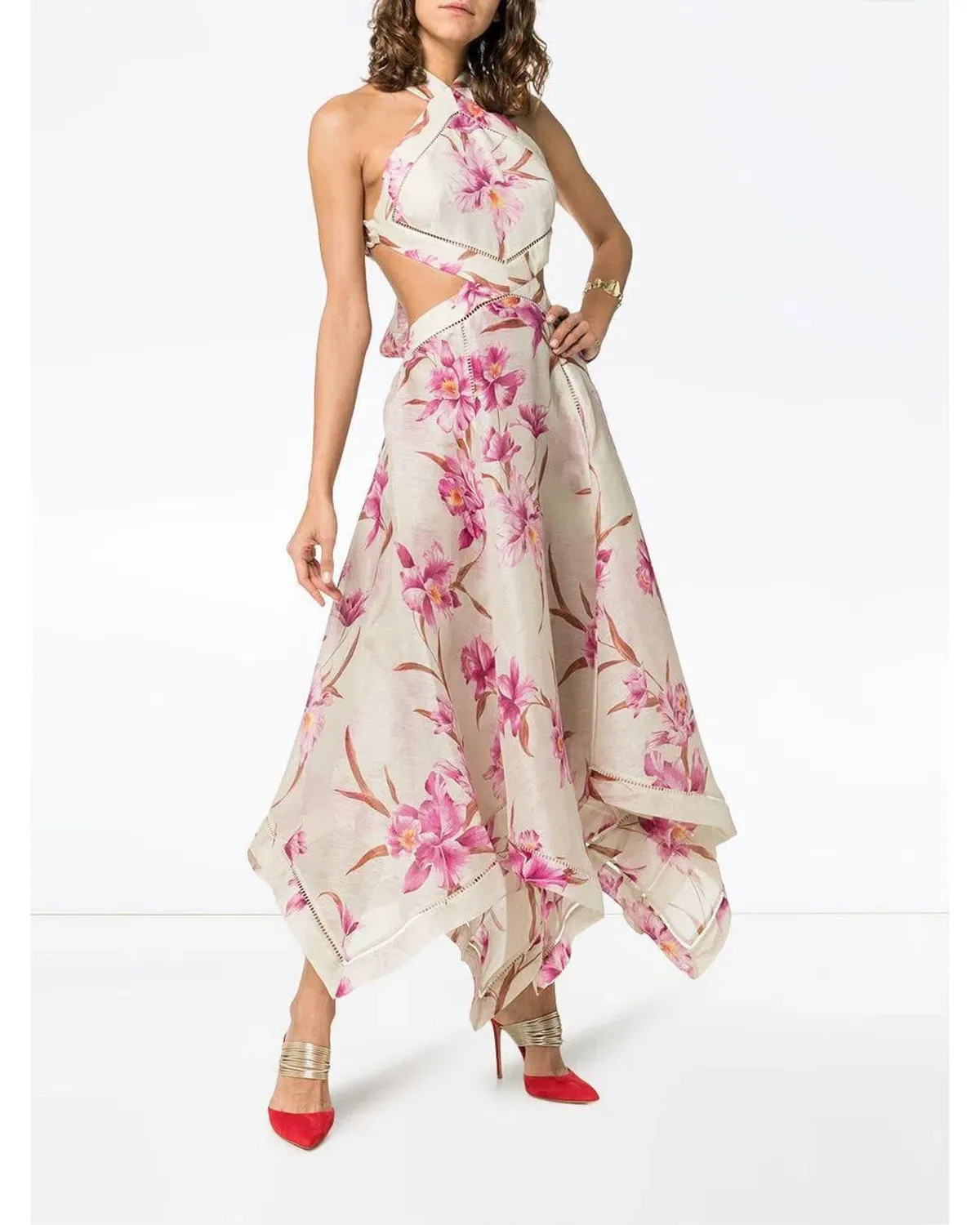 Zimmerman Corsage Halter Dress Floral Size 6 - Image 1