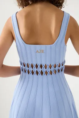 Aje Ney Diamond Cut Out Mini Dress Sky Blue Size 8  for rent on The Volte - image 2