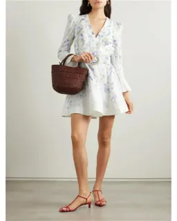 Zimmermann Nutura Mini Dress Blue Birds Size 3 / AU 14 for rent on The Volte - image 1