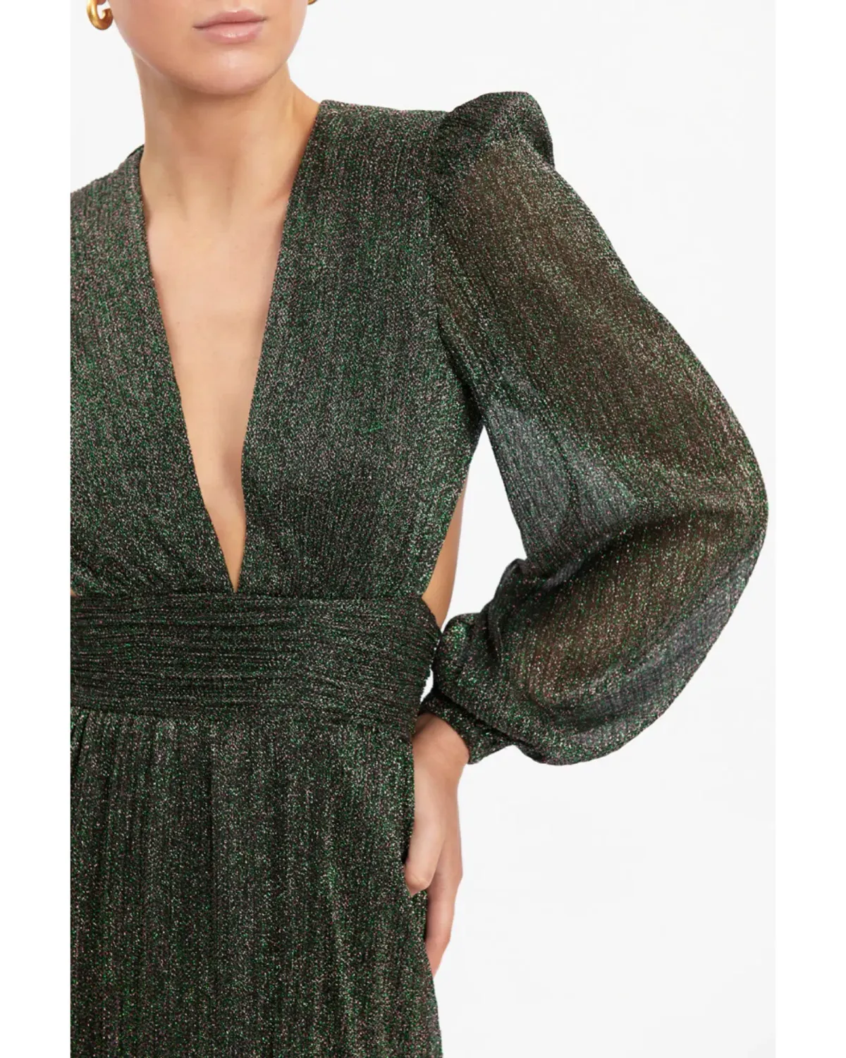 Rebecca Vallance Giverny Long Sleeve Gown in Green Size AU 12 - Image 4