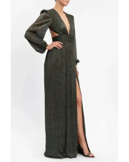 Rebecca Vallance Giverny Long Sleeve Gown in Green Size AU 12 for rent on The Volte - image 2
