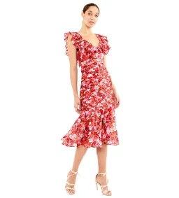 Talulah Cloud Nine Midi Dress Floral Size 6  for rent on The Volte - image 1