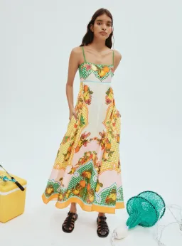 Alemais Lemonis Midi Sundress Print Size AU 8 for rent on The Volte - image 1