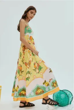 Alemais Lemonis Midi Sundress Print Size AU 8 for rent on The Volte - image 2