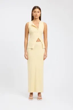 Kookai Bec Button Tank Size 36 and Carter Maxi Skirt Size 34 Set Butter for rent on The Volte - image 1