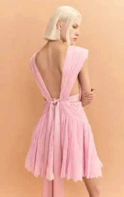 Aje Escapist Mini Dress Flash Pink Size 6 for rent on The Volte - image 3