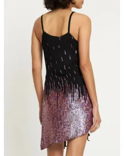 Giuseppe Di Morabito Embellished Viscose Mini Dress Lilac Pink Size AU 8  for rent on The Volte - image 2