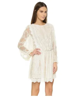 Zimmermann Alchemy Twine Embroidery Mini Dress Cream Size 8 for rent on The Volte - image 1
