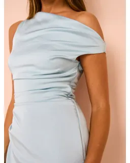 Bec & Bridge Rochelle Asym Midi Dress in Dolphin Blue Size AU 10 for rent on The Volte - image 2