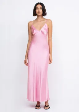 Bec & Bridge Amber V Maxi Dress in Candy Pink Size 6 for rent on The Volte - image 1