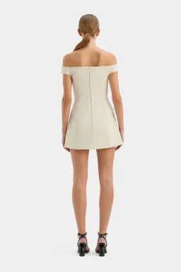 Sir the Label Sandrine Off Shoulder Mini Dress Ecru Size 1/Au 8 for rent on The Volte - image 5