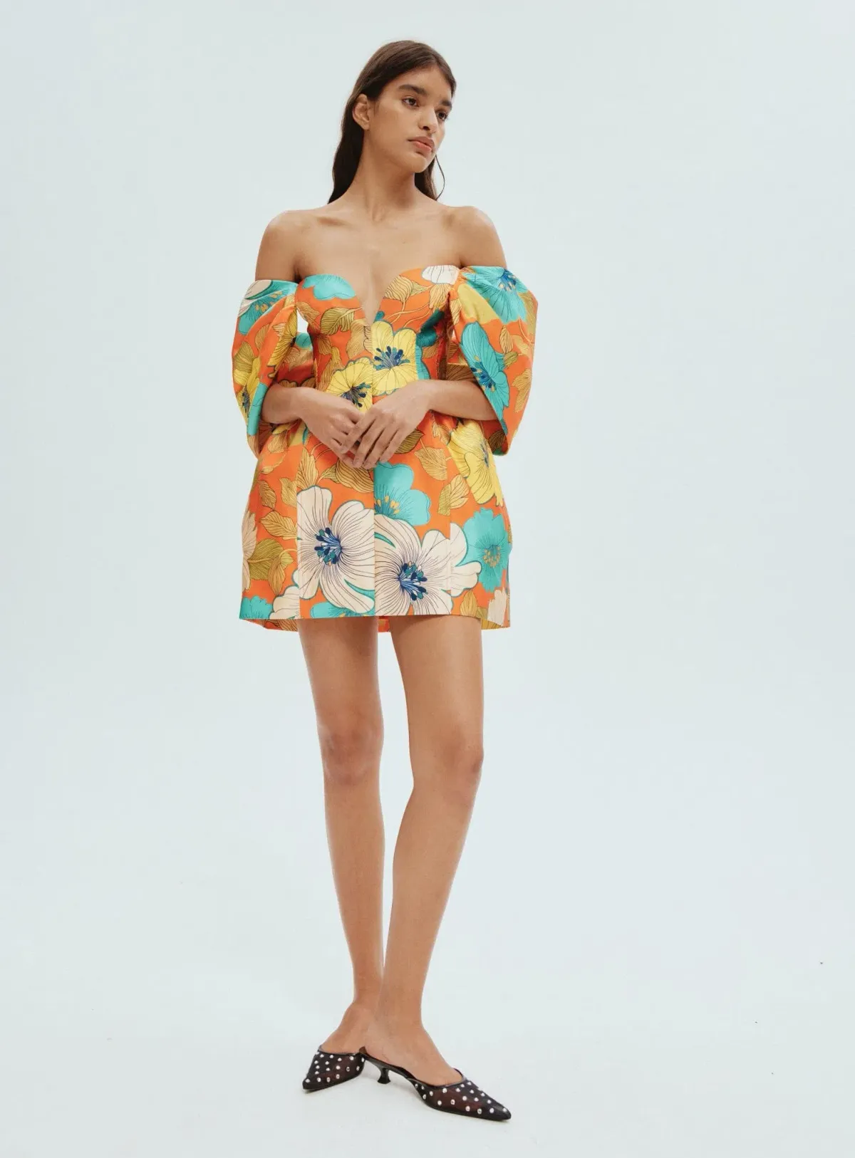 Alemais Piato Sculpt Mini Dress Floral Size 10 - Image 2
