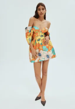 Alemais Piato Sculpt Mini Dress Floral Size 10 for rent on The Volte - image 1