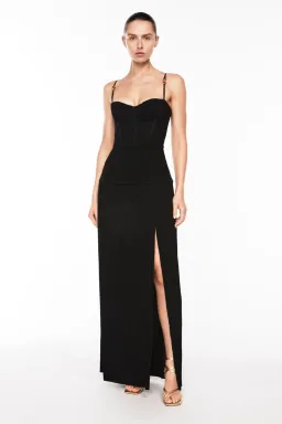 Manning Cartell Double Time Pleat Dress Black Altered Size 10 for rent on The Volte - image 1