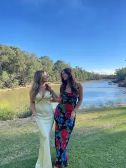 Natalie Rolt Iris Maxi Gown Lemon Size 1 = Size 8 for rent on The Volte - image 1