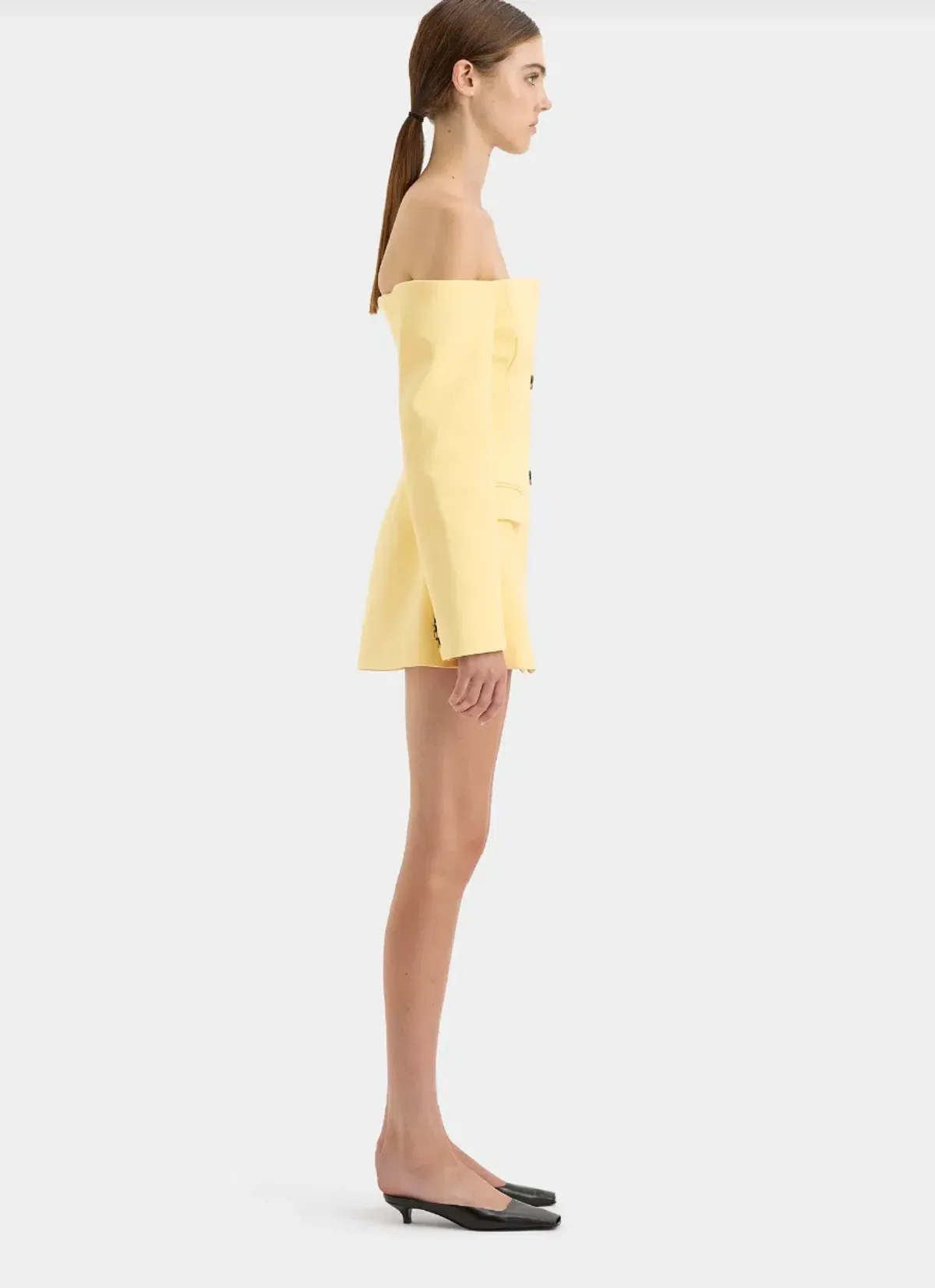 Sir the Label Sandrine Tailored Mini Dress in Limone Size 1 / AU 8 - Image 11