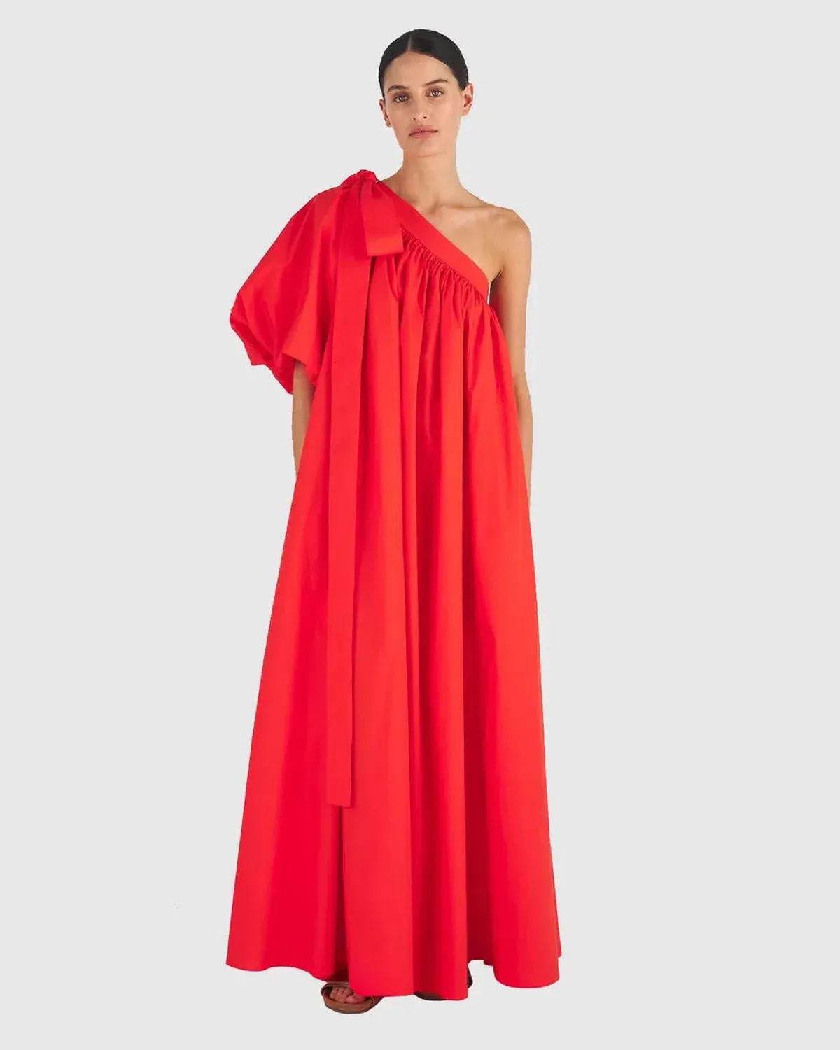 Oroton One Shoulder Dress True Red Size 10  - Image 1
