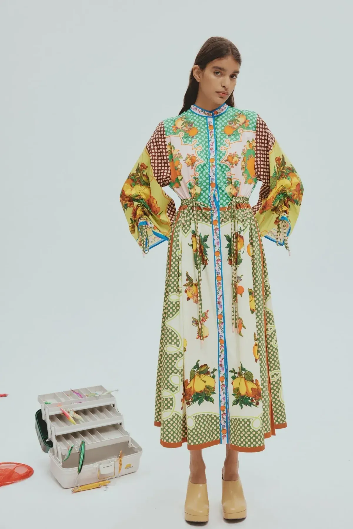 Alemais Lemonis Shirtdress Print Multi Size 10 - Image 1