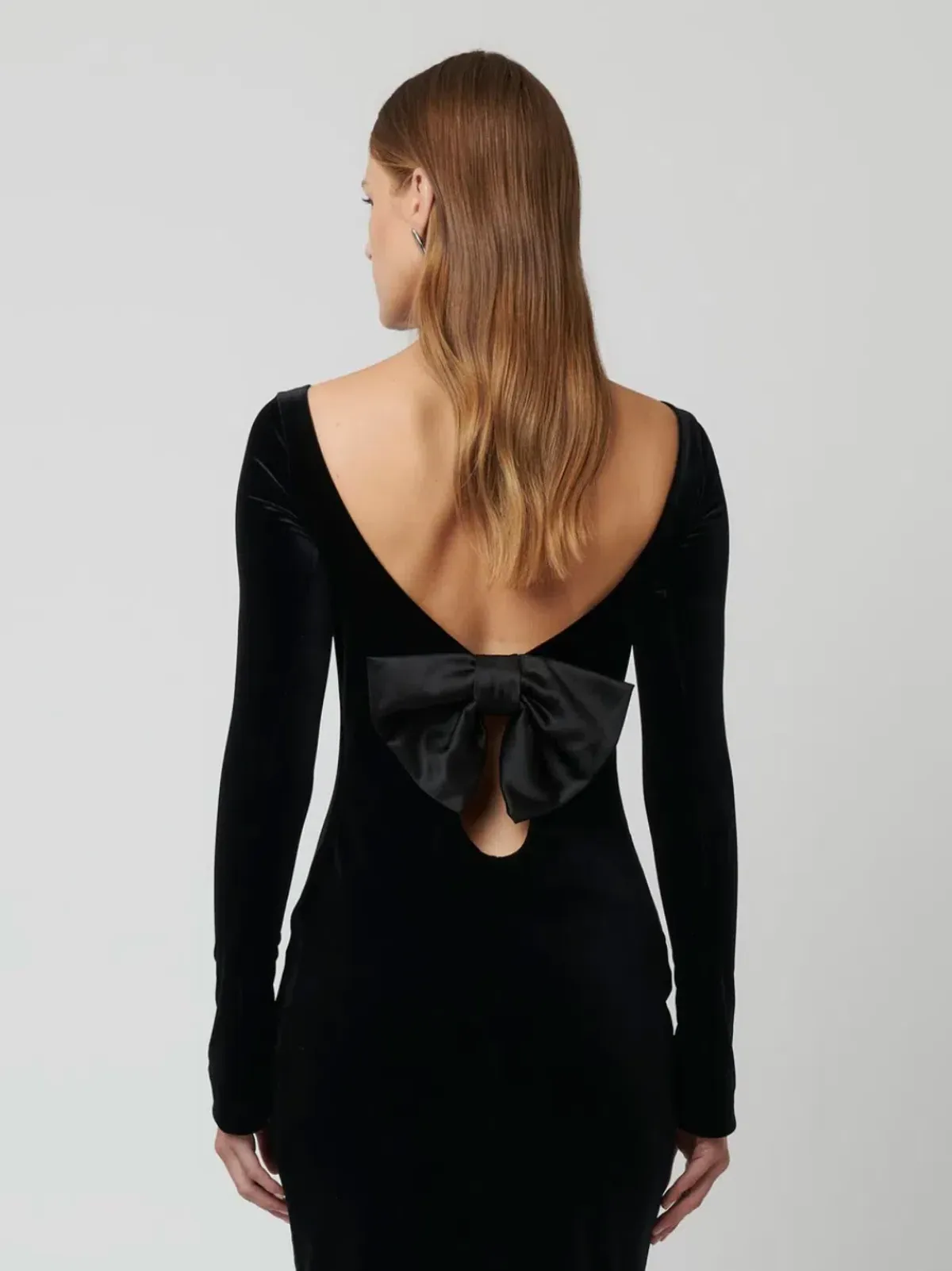Effie Kats Yasmin Maxi Dress Black Velvet Size XS / AU 6 - Image 5